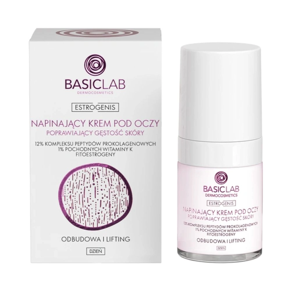 Krem napinający pod oczy poprawiający gęstość skóry na dzień Odbudowa i Lifting | BasicLab