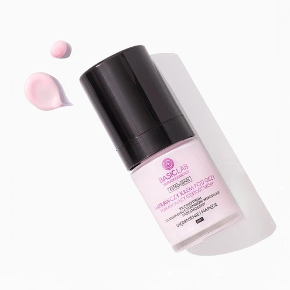 Krem naprawczy pod oczy poprawiający gęstość skóry na noc Ujędrnienie i Napięcie | BasicLab