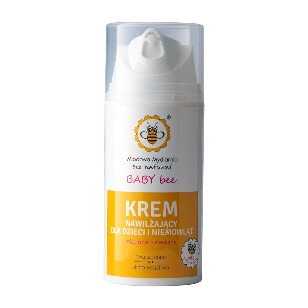 Krem nawilżający do twarzy i ciała dla dzieci i niemowląt Miodowo - owsiany | Miodowa Mydlarnia