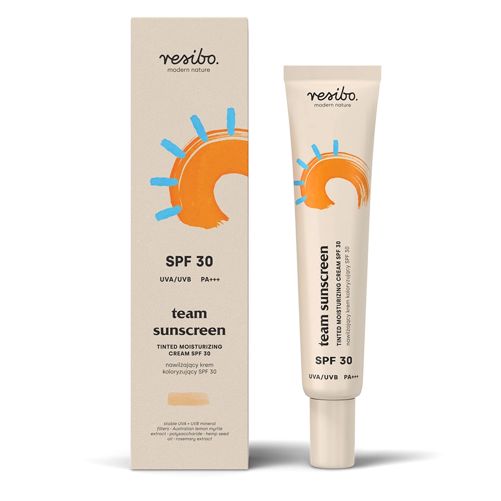 Krem nawilżający koloryzujący SPF 30 Team Sunscreen | Resibo