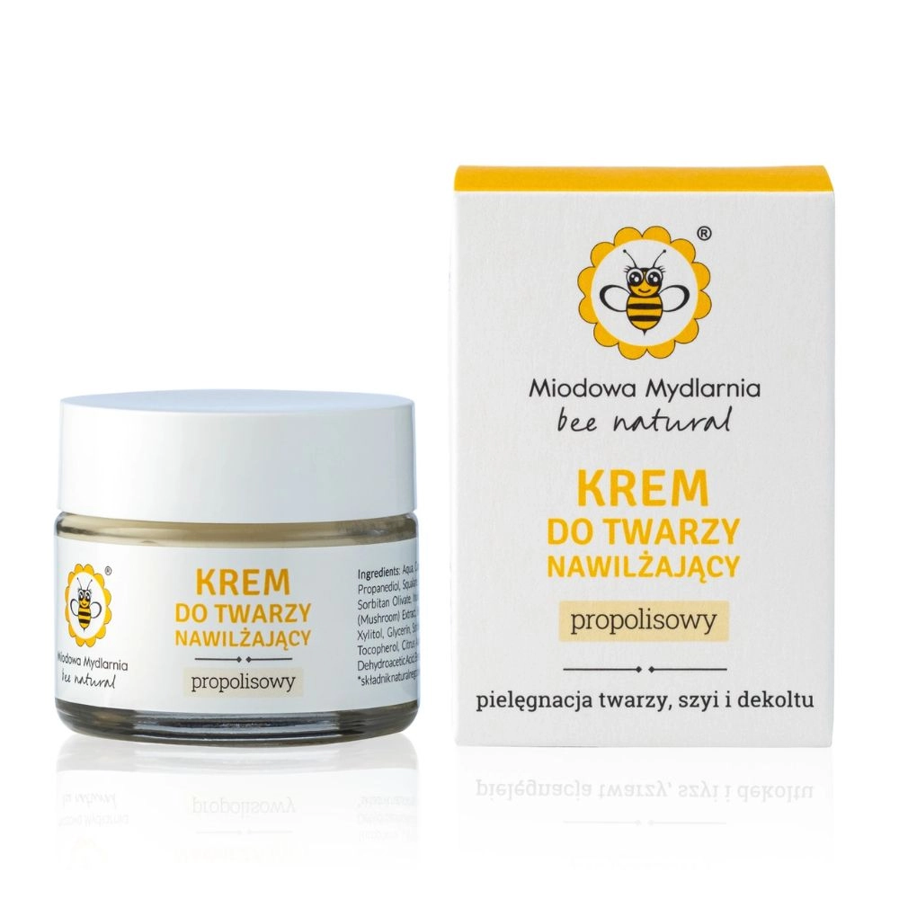 Krem propolisowy nawilżający na dzień | Miodowa Mydlarnia