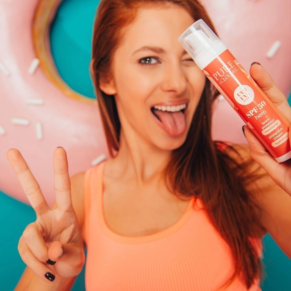 Krem protektor - nawilżenie SPF50 HERO | PURE by Clochee
