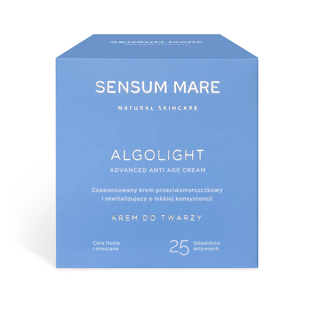 Krem rewitalizujący i przeciwzmarszczkowy o lekkiej konsystencji ALGOLIGHT | Sensum Mare