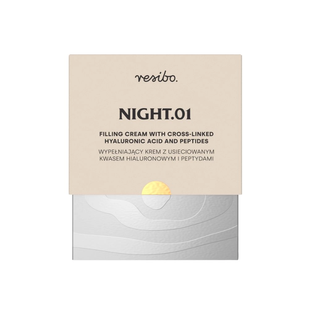 Krem wypełniający z usieciowanym kwasem hialuronowym i peptydami NIGHT.01 | Resibo