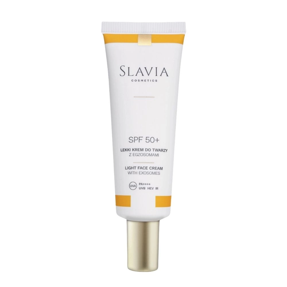 Lekki krem do twarzy z egzosomami z SPF 50+ | Slavia Cosmetics