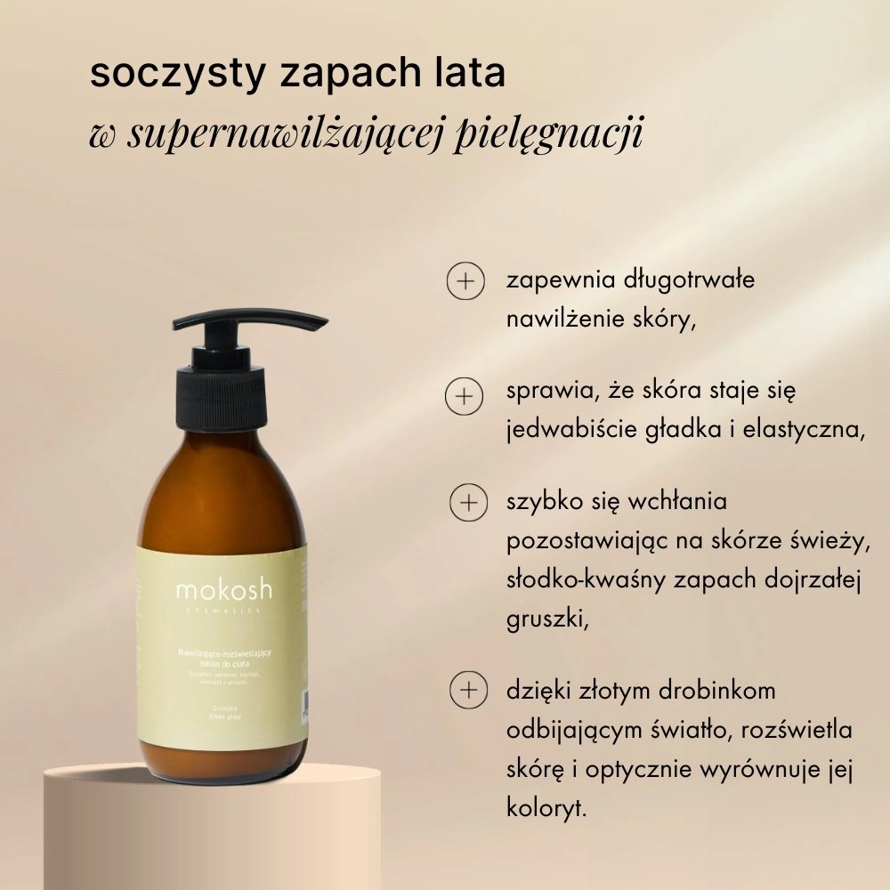 Lotion nawilżająco - rozświetlający do ciała Gruszka | Mokosh
