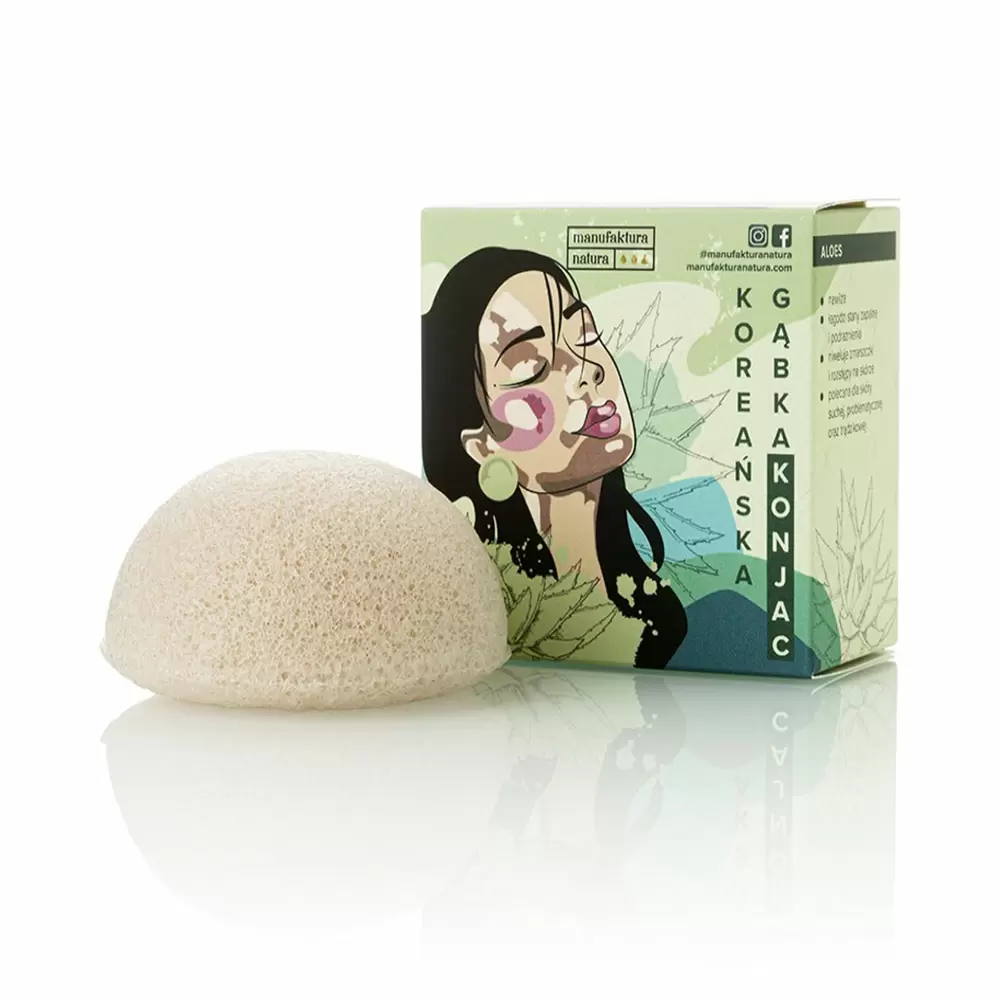 Gąbka Konjac z Aloesem | Manufaktura Natura
