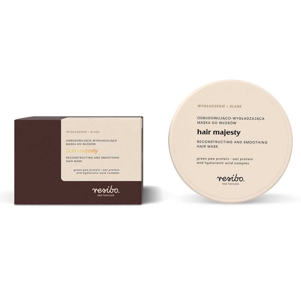 Maska odbudowująco - wygładzająca do włosów Hair Majesty | Resibo