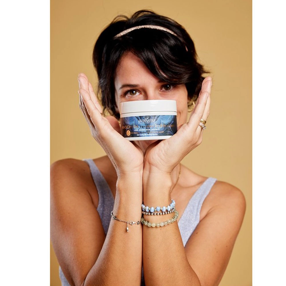 Maska tonująca podkreślająca chłodne odcienie Zimny brąz | MaterNatura