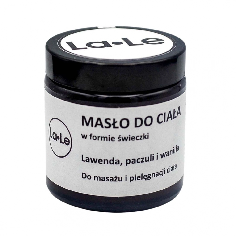 Masło do ciała w świeczce - lawenda, paczuli, wanilia | La-Le