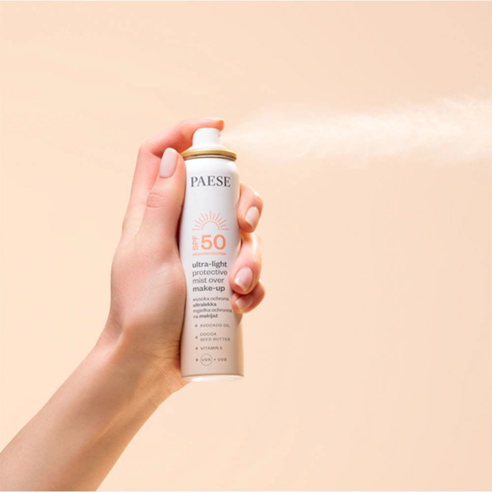 Mgiełka ochronna SPF50 na makijaż | PAESE