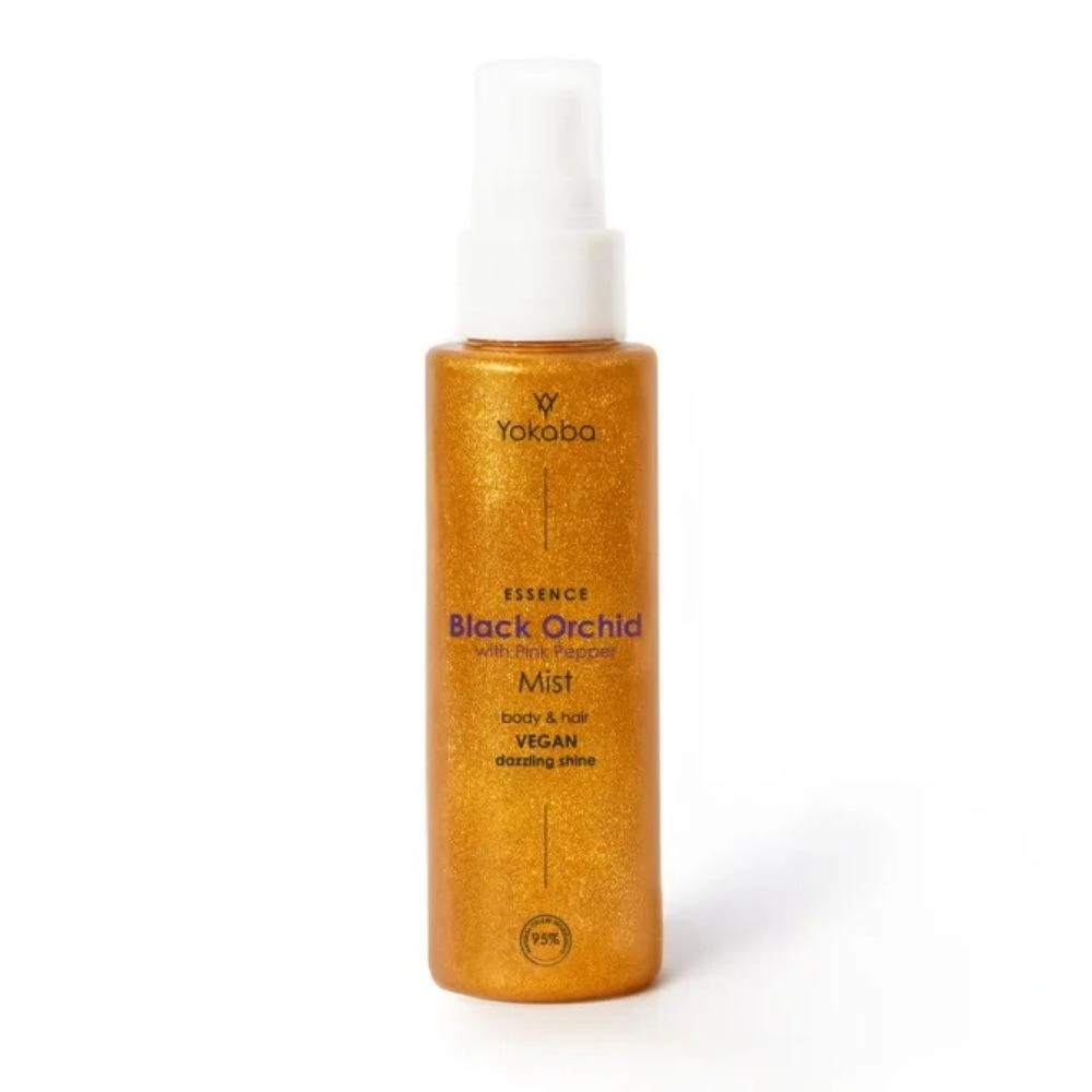Mgiełka rozświetlająca do ciała i włosów Black Orchid with Pink Pepper | Yokaba