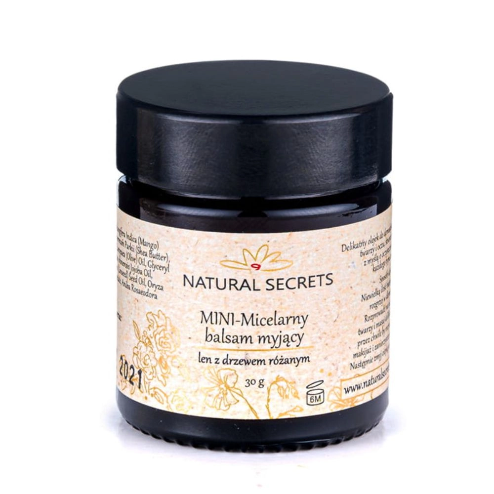 Micelarny balsam myjący Len z Drzewem Różanym | Natural Secrets