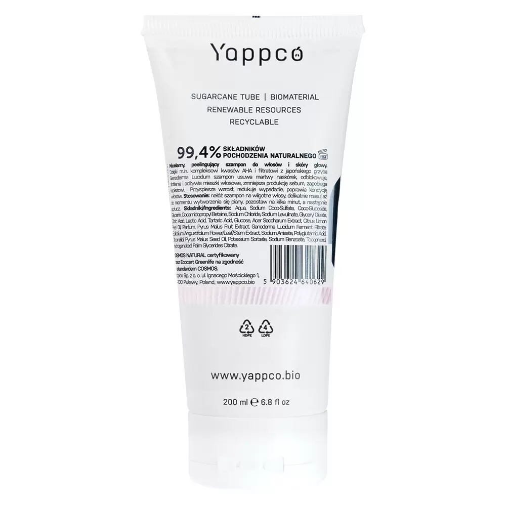 Micelarny szampon peelingujący do włosów i skóry głowy | Yappco