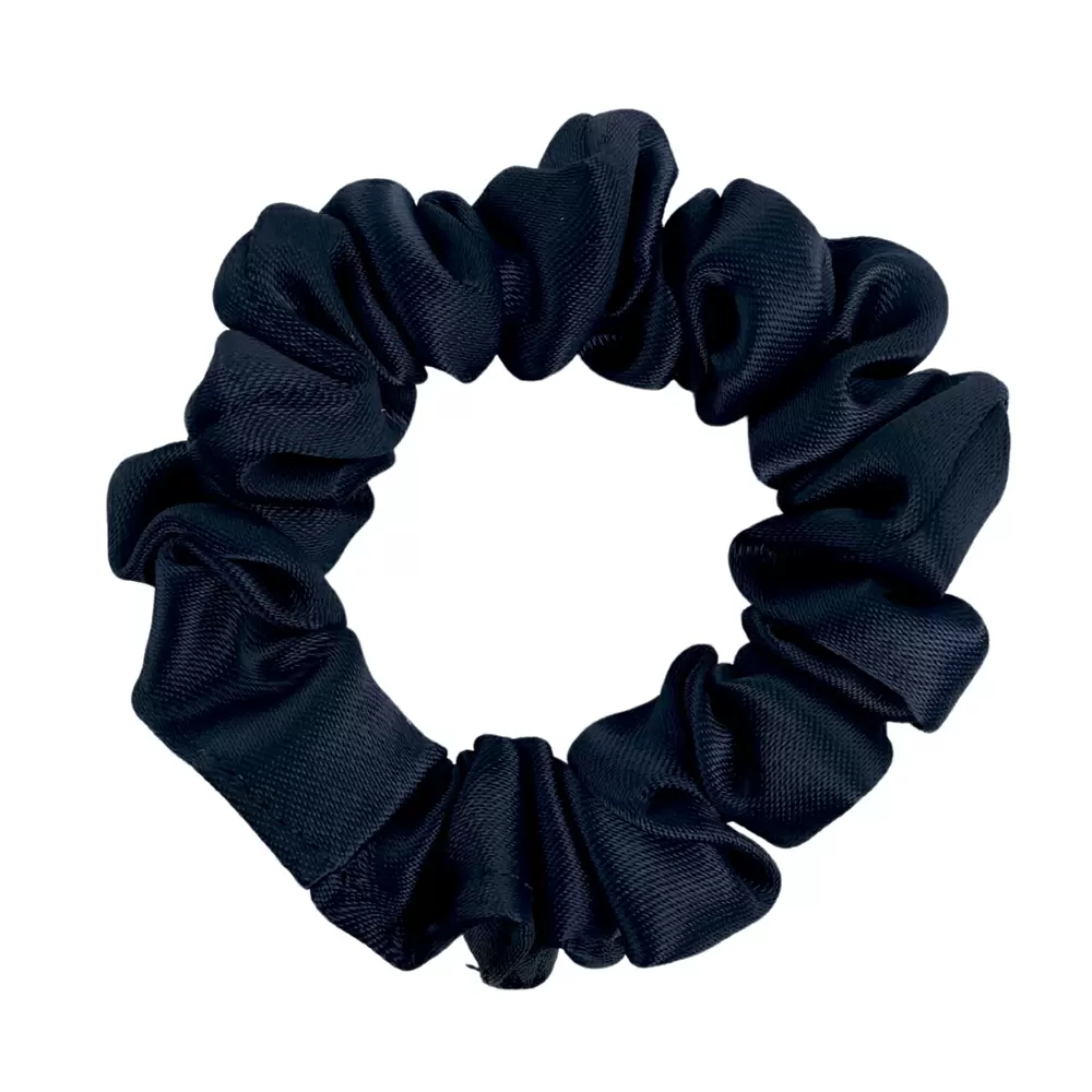 Mini scrunchie satynowa - granat | BoMoye