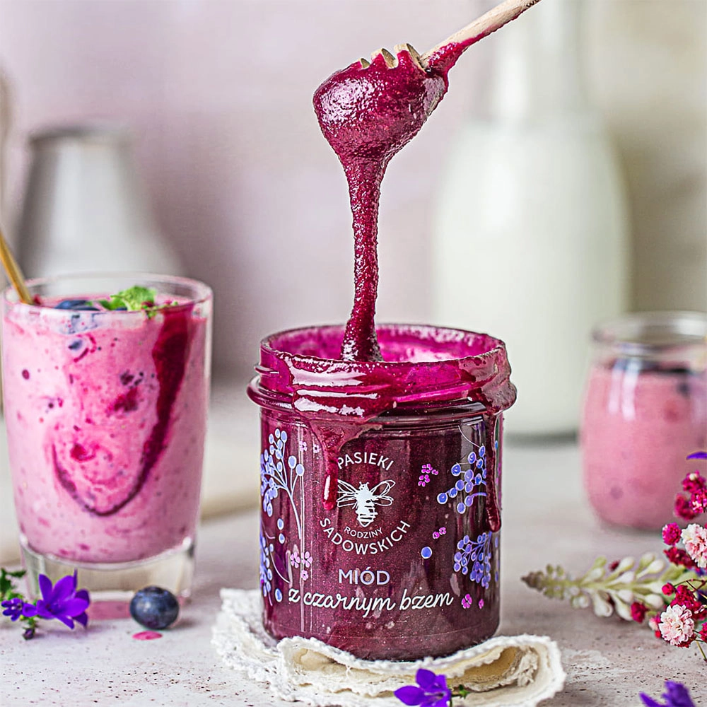 Miód z czarnym bzem | Pasieki Rodziny Sadowskich