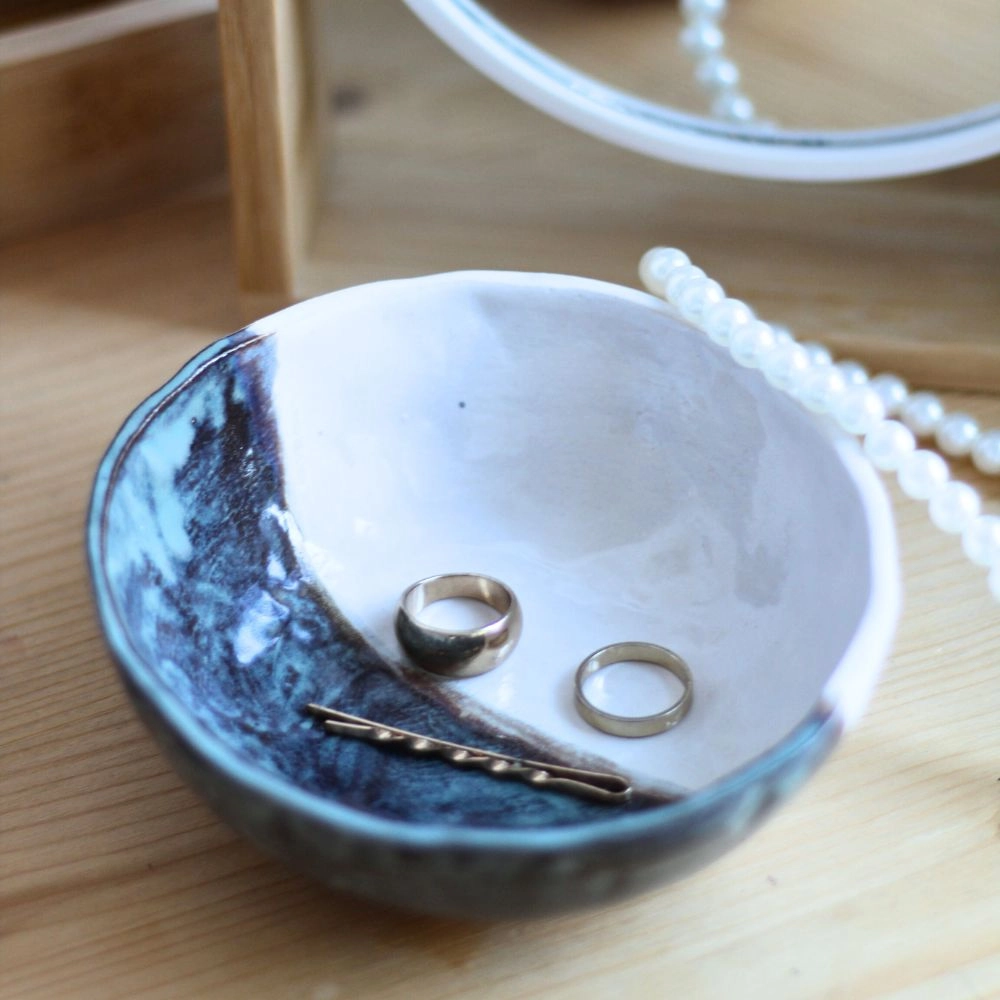 Miseczka Ceramiczna - granat i beż | Senua