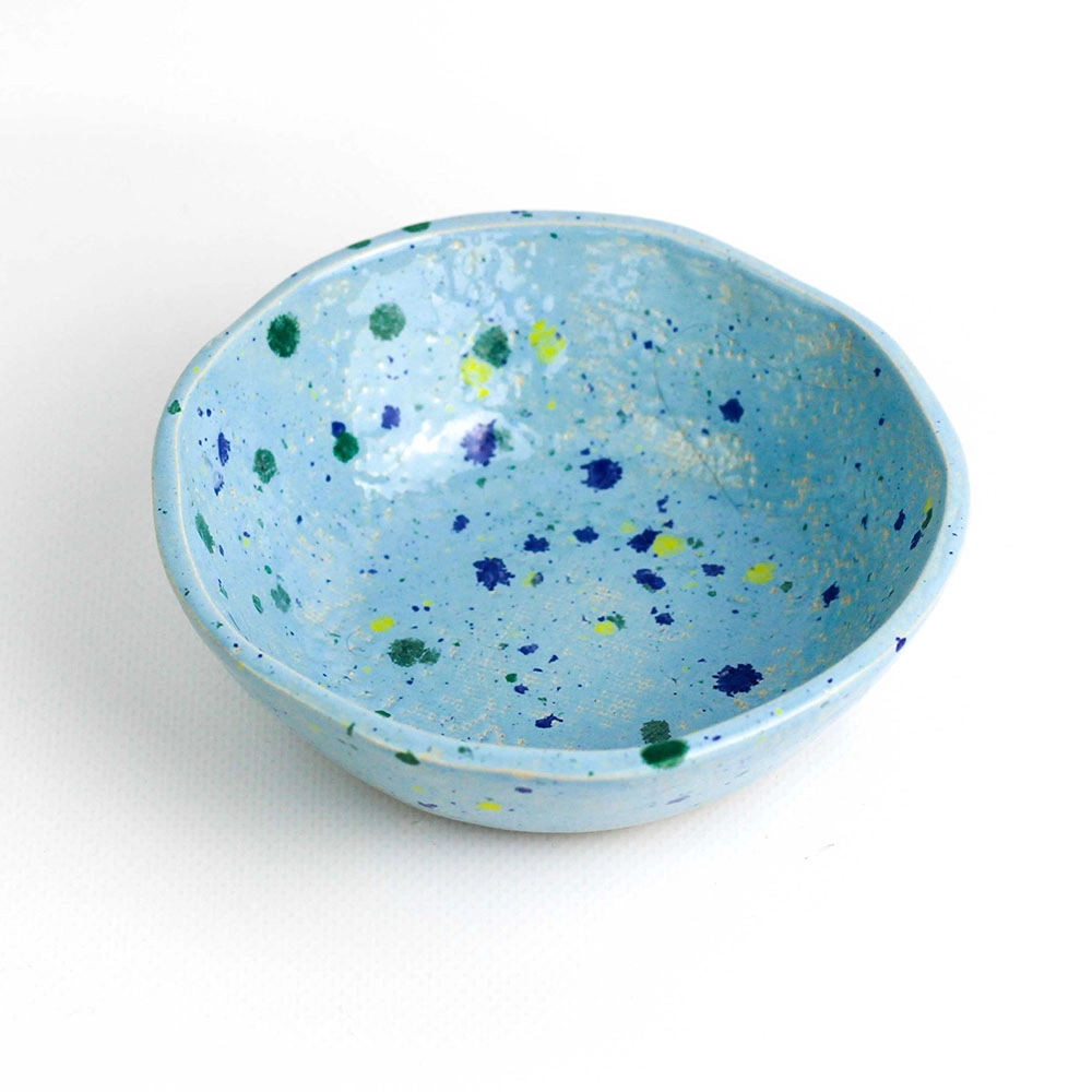 Miseczka ceramiczna - niebieska w kropeczki | Senua