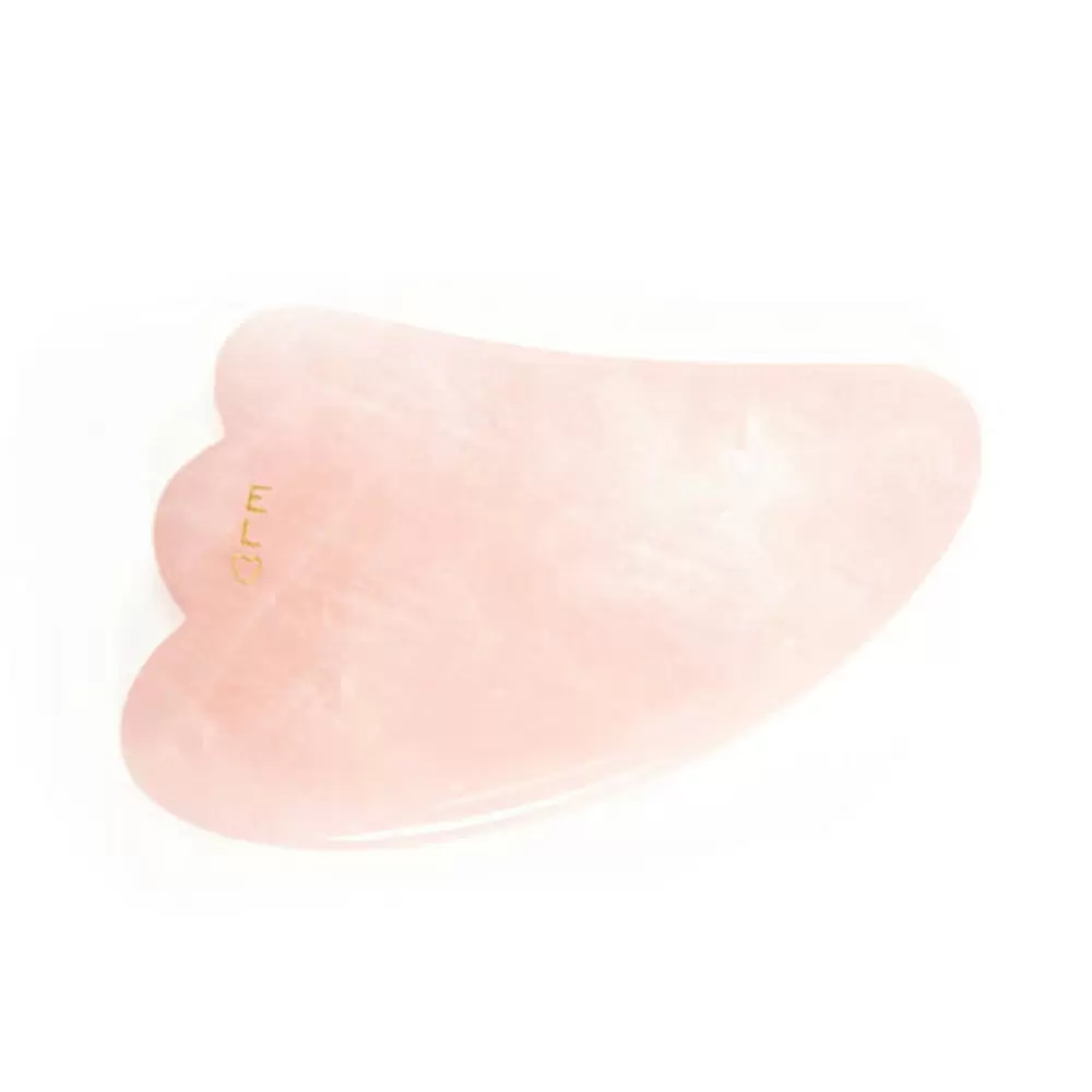Modelujący kamień Gua Sha z różowego kwarcu | Easy Livin