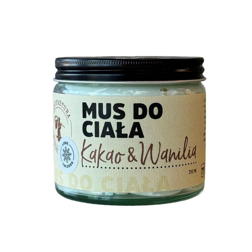 Mus do ciała Kakao i Wanilia | Manufaktura Bursztynnika