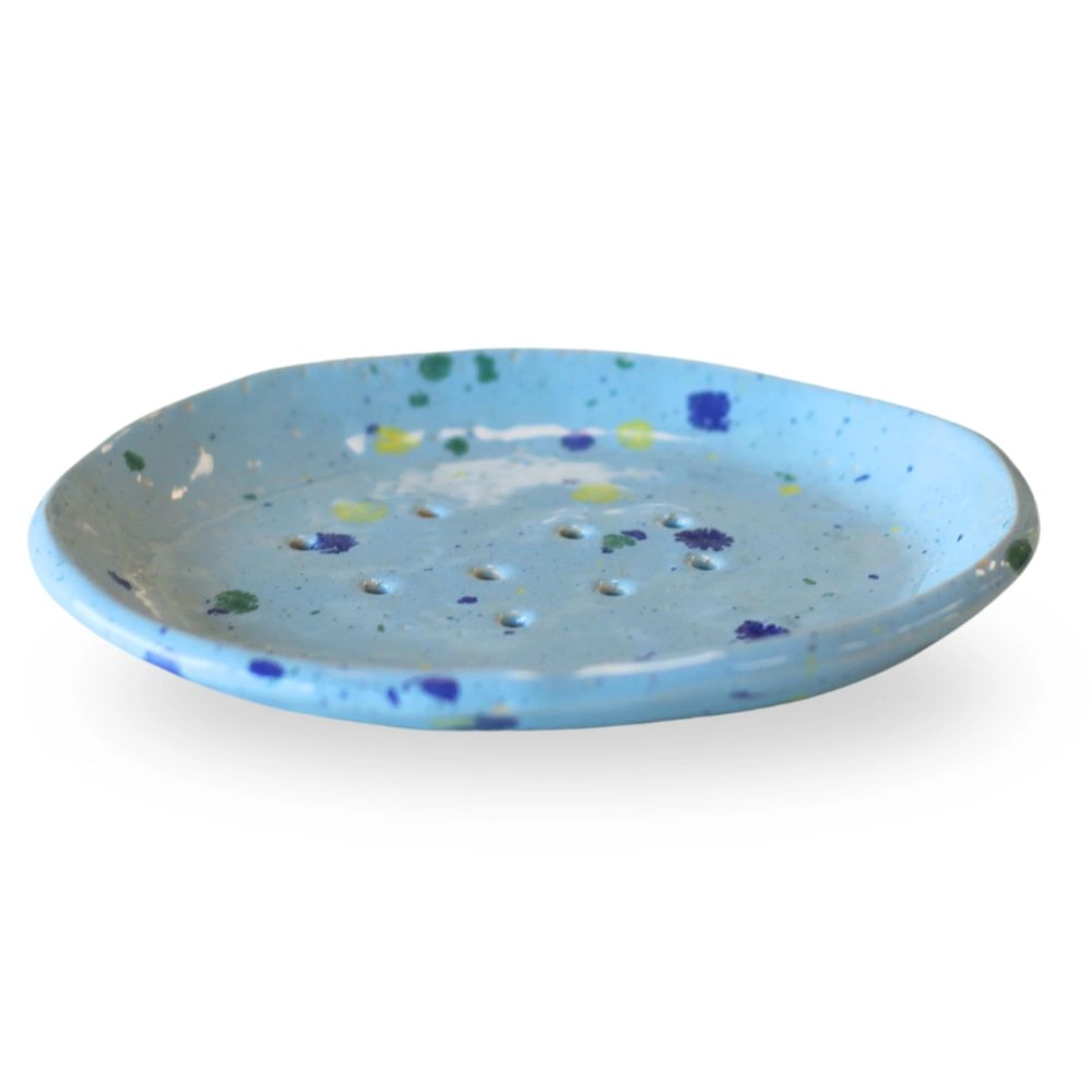 Mydelniczka ceramiczna - niebieska w kropeczki | Senua
