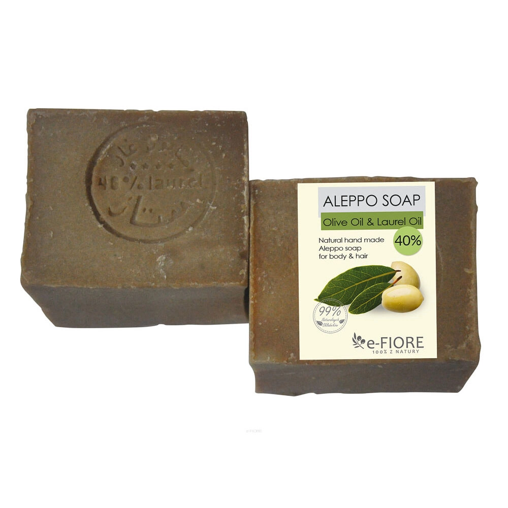 Mydło Aleppo oliwkowo - laurowe 40% | e-FIORE