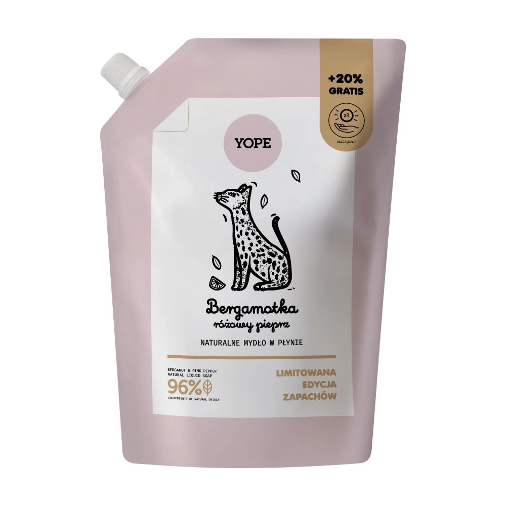 Mydło w płynie Bergamotka i Różowy pieprz - Refill | Yope