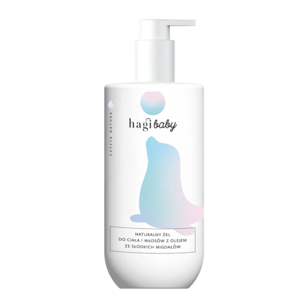 Naturalny żel do mycia ciała i włosów z olejem ze słodkich migdałów | Hagi Cosmetics