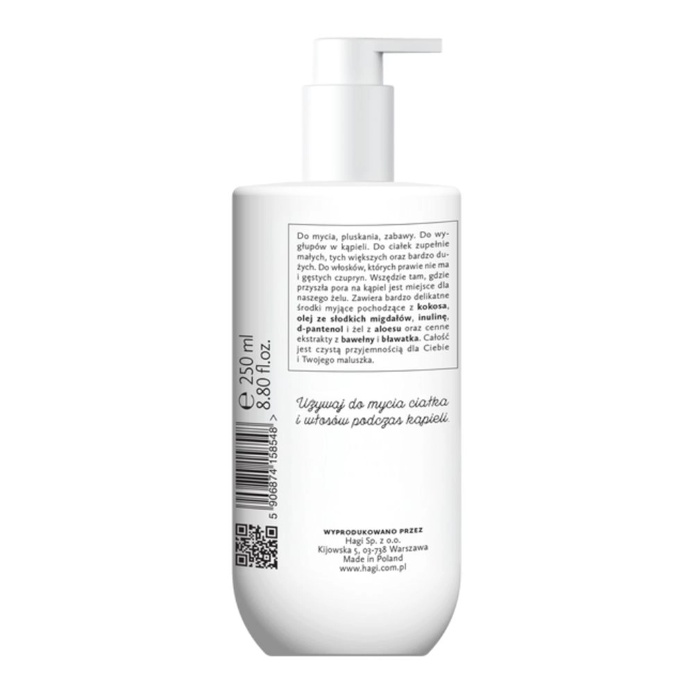 Naturalny żel do mycia ciała i włosów z olejem ze słodkich migdałów | Hagi Cosmetics