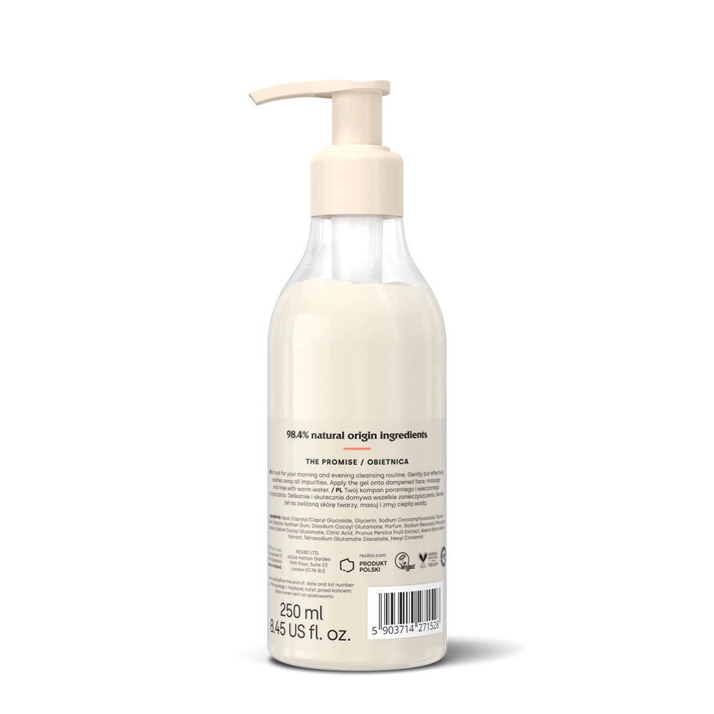 Naturalny żel myjący do twarzy z ekstraktem z brzoskwini | Resibo