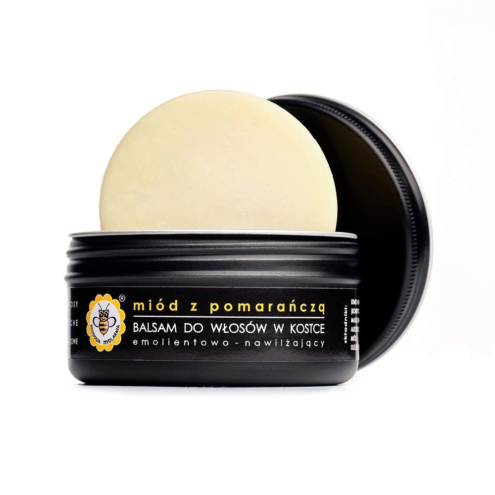Odżywka - balsam do włosów w kostce Miód z Pomarańczą | Miodowa Mydlarnia