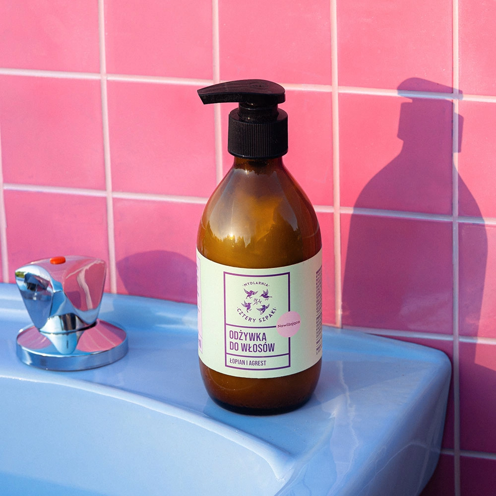 Odżywka do włosów nawilżająca - Łopian i Agrest | Cztery Szpaki