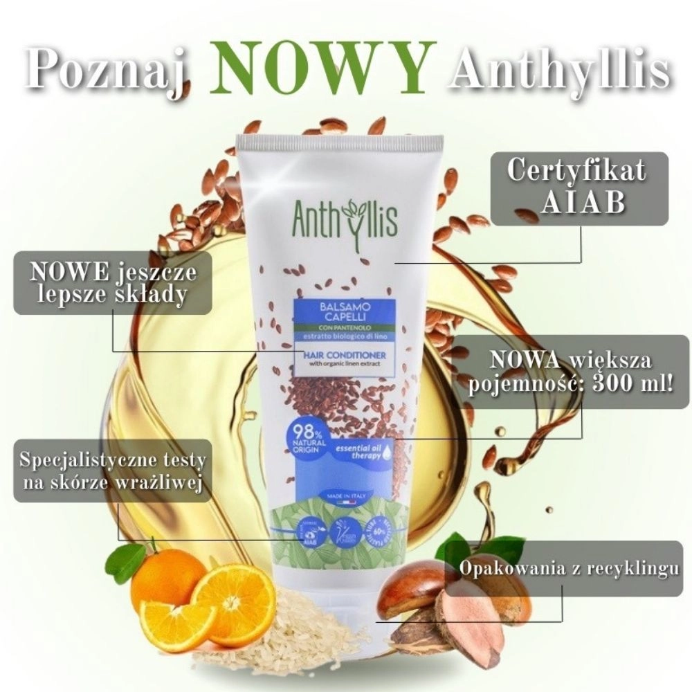 Odżywka do włosów z pantenolem i ekstraktem z lnu | Anthyllis