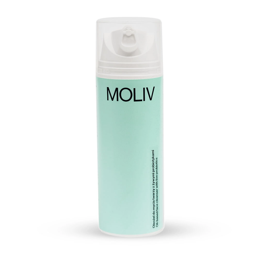 Oleożel do mycia twarzy z żywymi probiotykami | Moliv