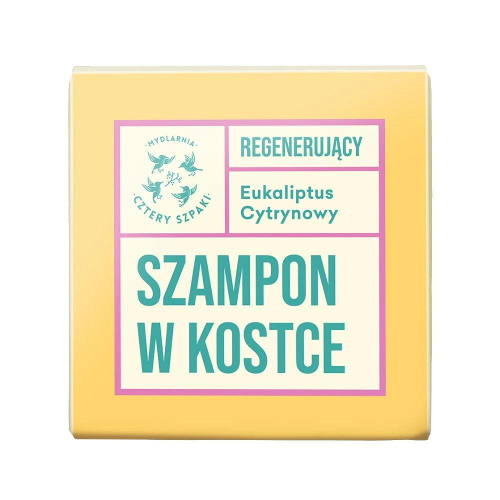 Szampon w kostce regenerujący Eukaliptus Cytrynowy | Cztery Szpaki