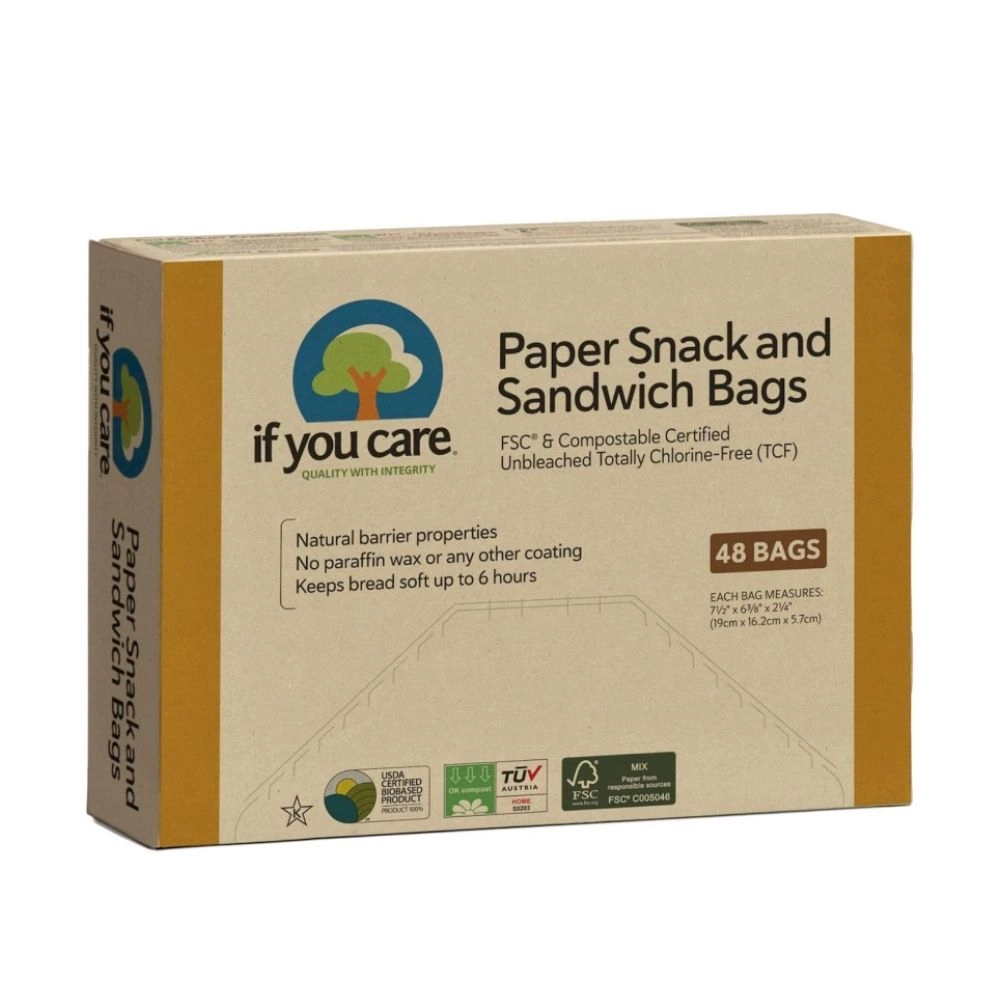 Papierowe torebki na kanapki i przekąski | If You Care
