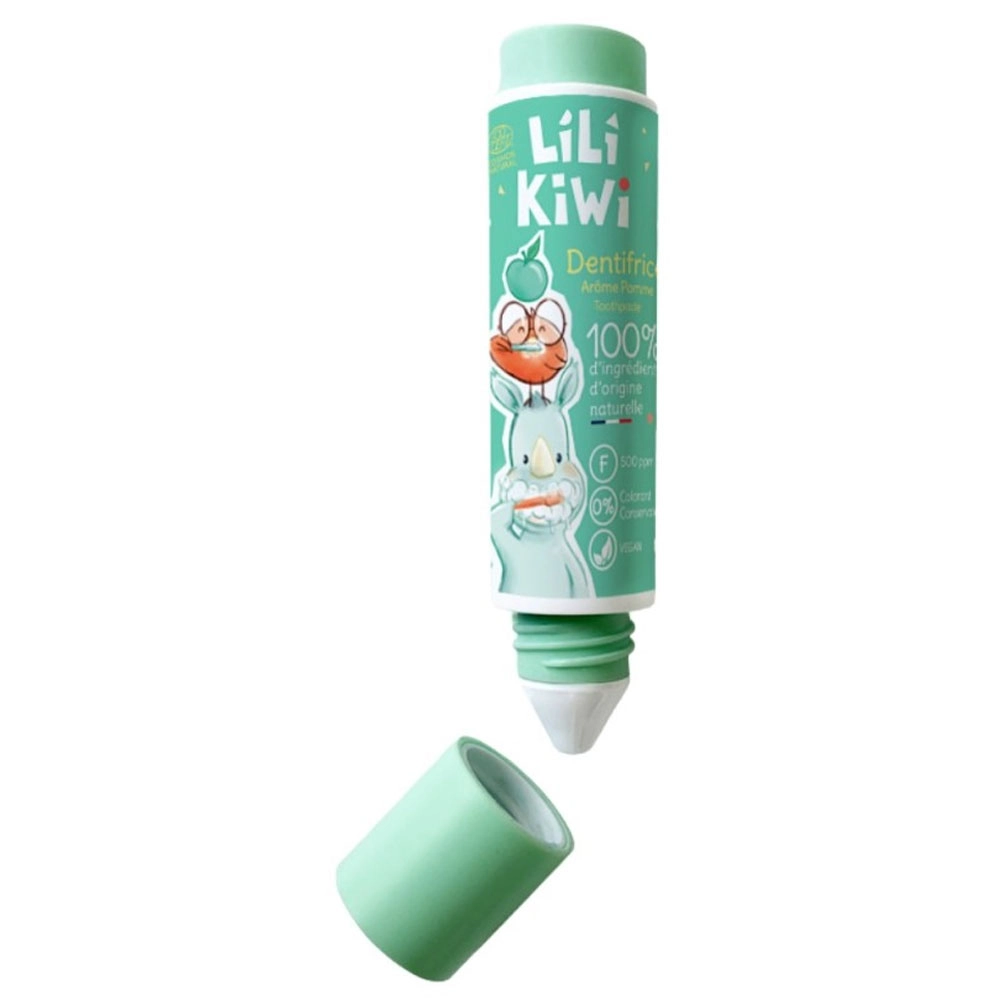 Pasta do zębów dla dzieci z fluorem - Zielone jabłko | LiliKiwi