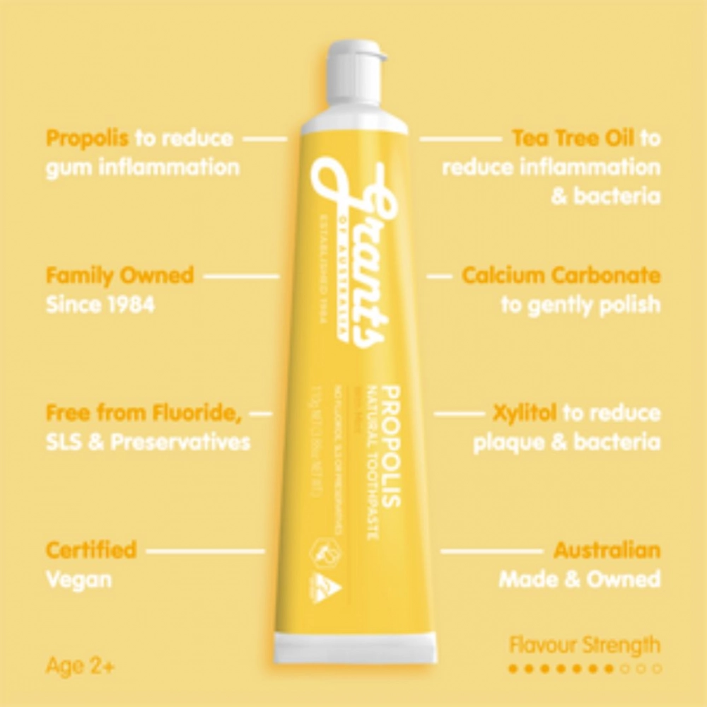 Pasta do zębów z propolisem - bez fluoru | Grants of Australia