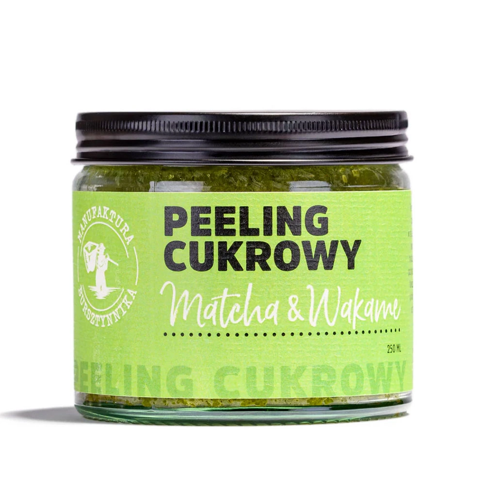 Peeling cukrowy do ciała Matcha Wakame | Manufaktura Bursztynnika