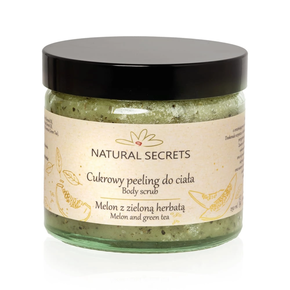 Peeling cukrowy Orzeźwiający Melon z Zieloną Herbatą | Natural Secrets