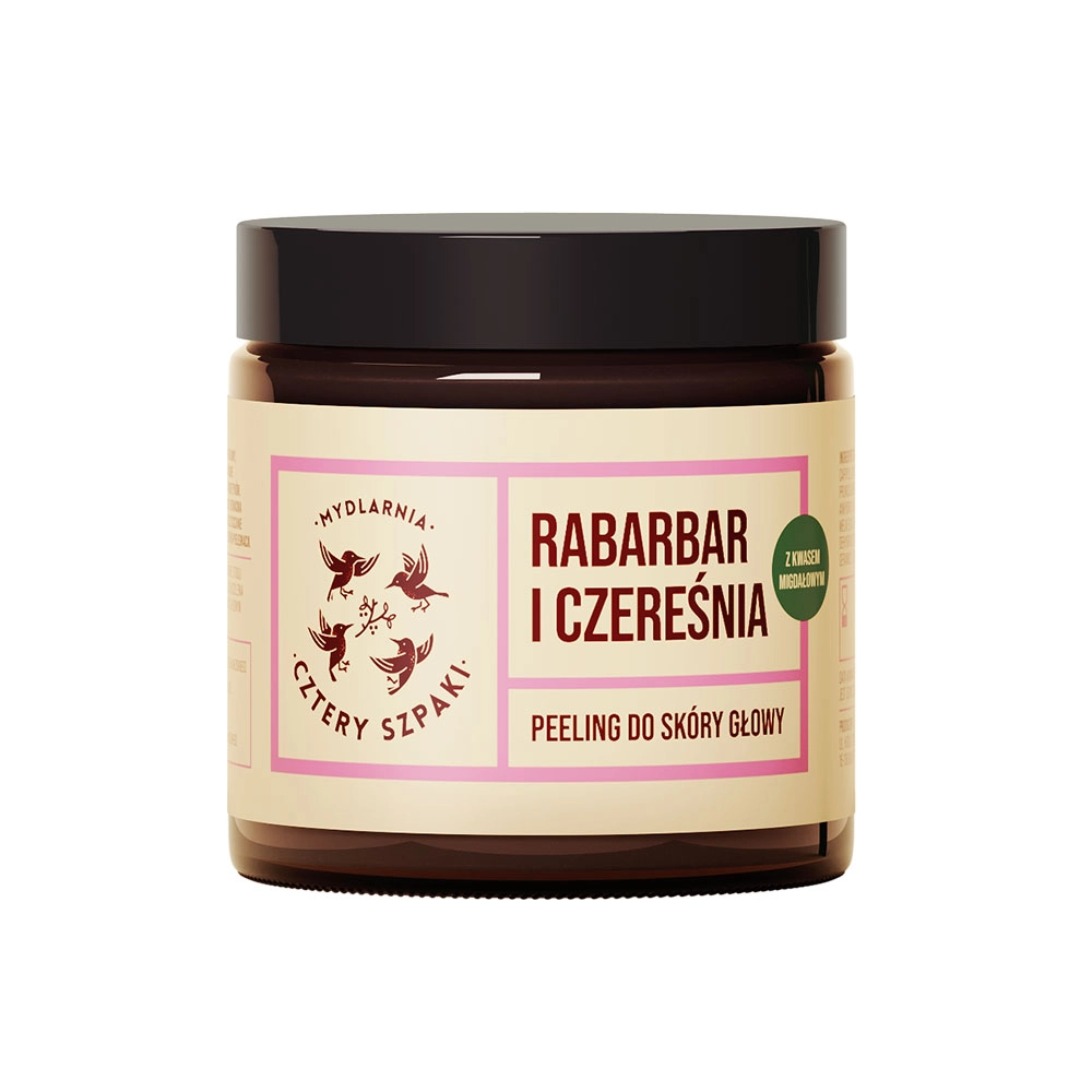 Peeling do skóry głowy Rabarbar i Czereśnia | Cztery Szpaki
