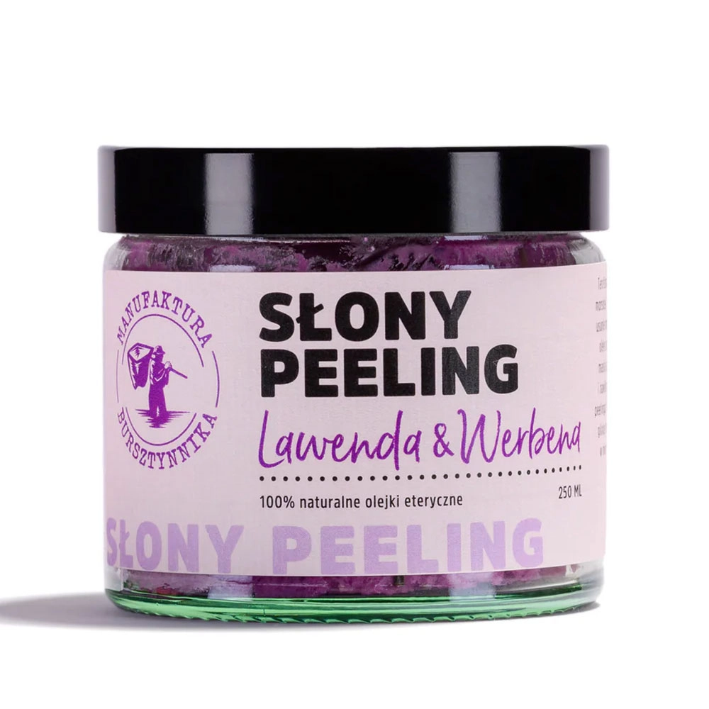 Peeling solny do ciała Lawenda Werbena | Manufaktura Bursztynnika