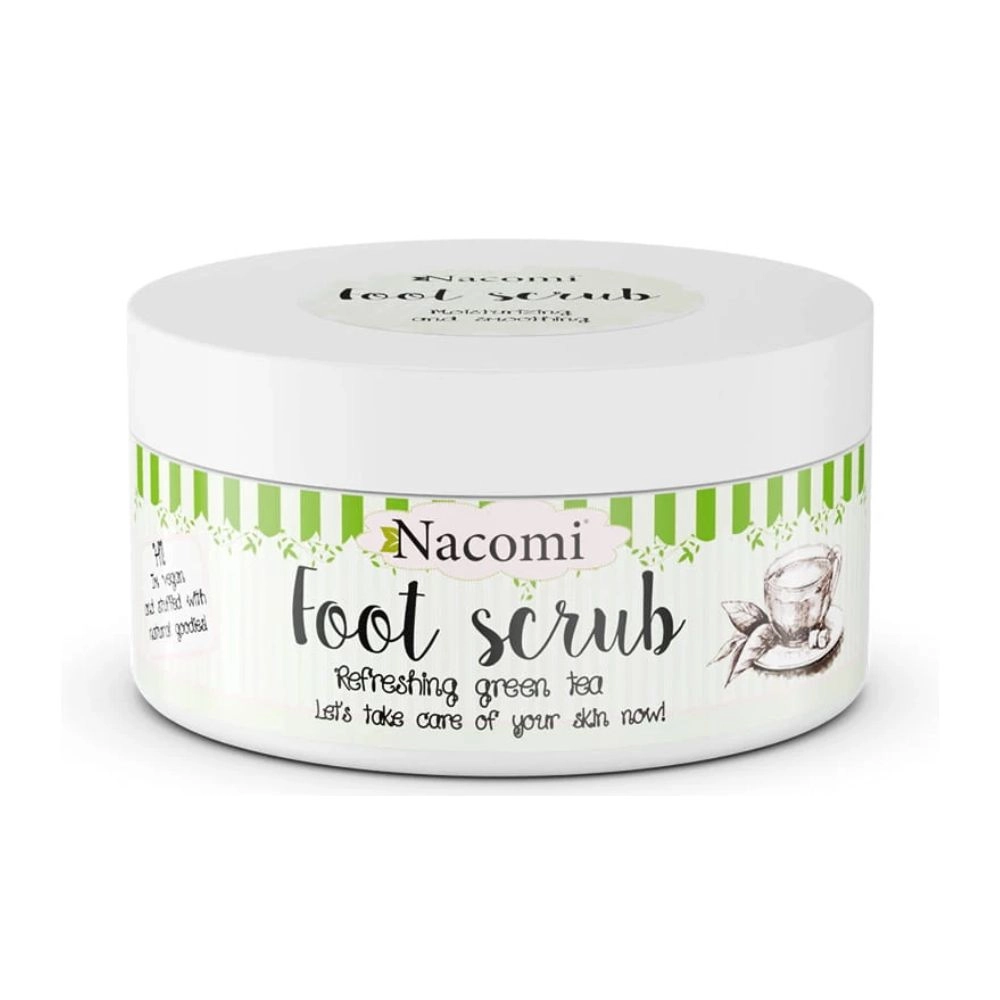 Peeling  cukrowy do stóp o zapachu zielonej herbaty | Nacomi
