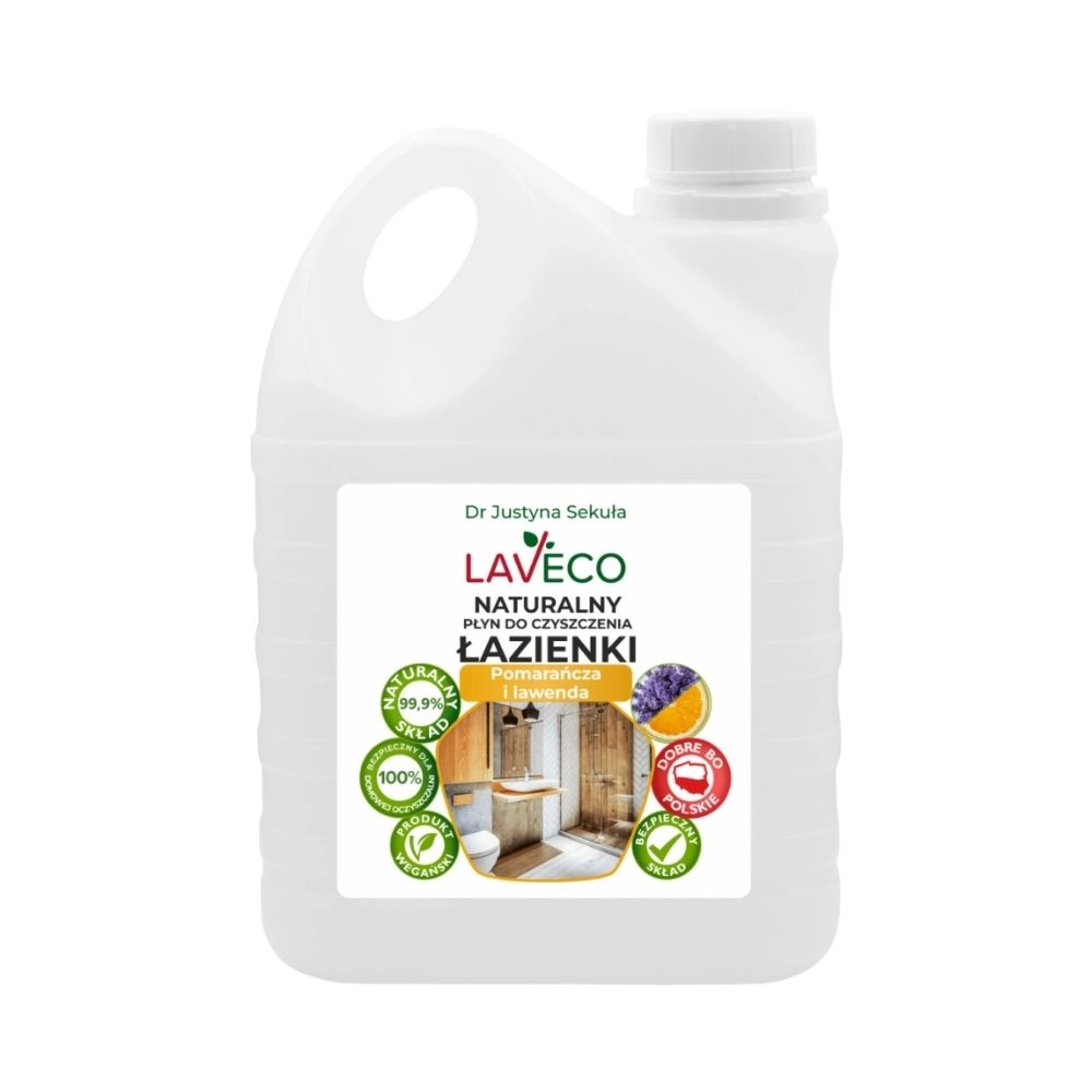 Płyn naturalny do czyszczenia łazienki - Pomarańcza Lawenda | Laveco