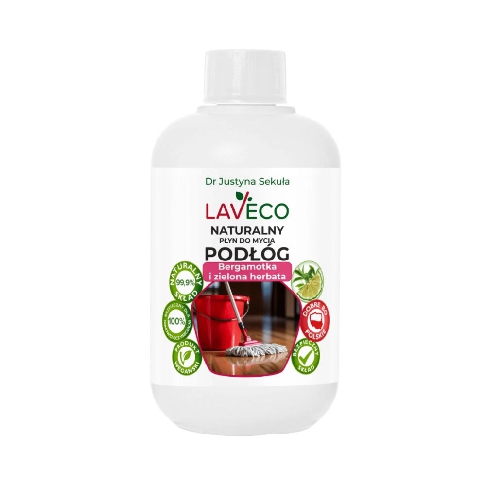 Płyn naturalny do mycia podłóg - Bergamotka Zielona herbata | Laveco