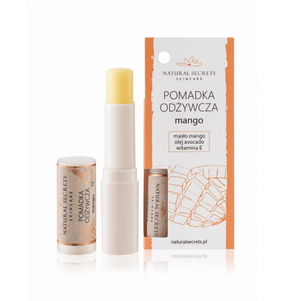Pomadka odżywcza z olejem avocado i witaminą E - Mango | Natural Secrets