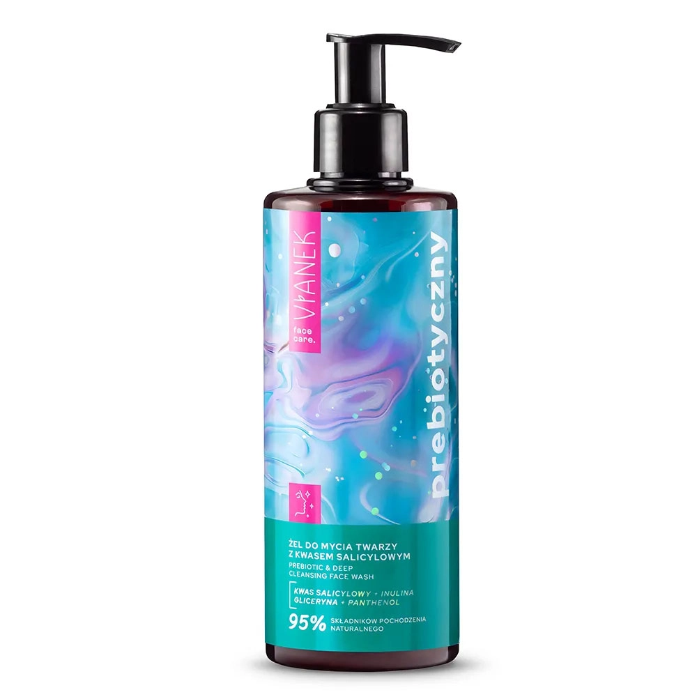 Prebiotyczny Żel do mycia twarzy z kwasem salicylowym | Vianek