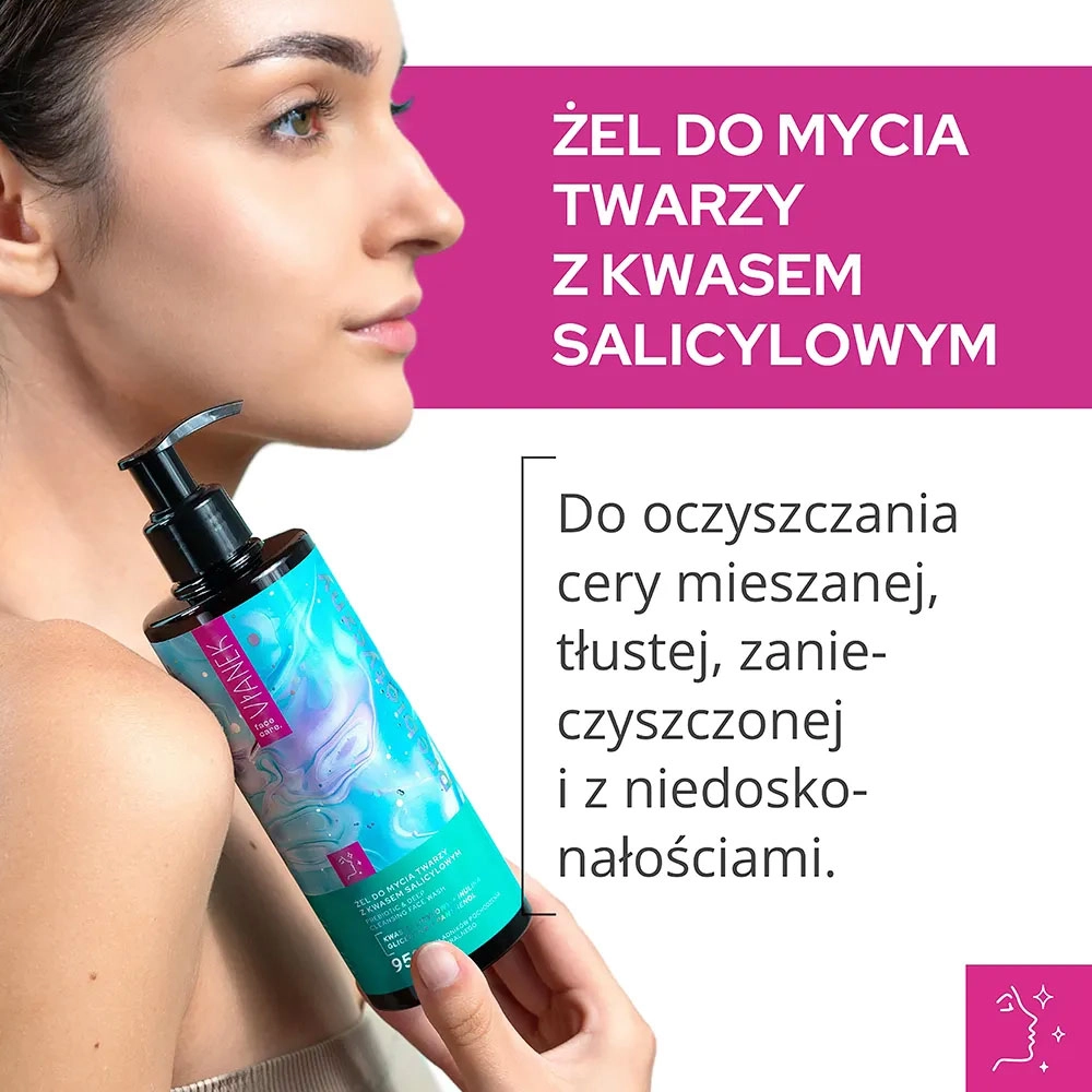 Prebiotyczny Żel do mycia twarzy z kwasem salicylowym | Vianek