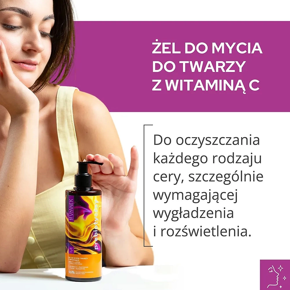 Prebiotyczny Żel do mycia twarzy z witaminą C | Vianek
