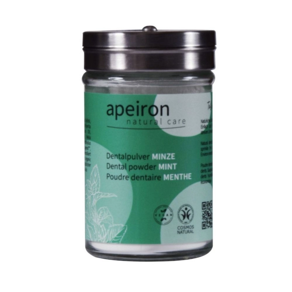 Proszek do czyszczenia zębów Mięta - bez fluoru | Apeiron